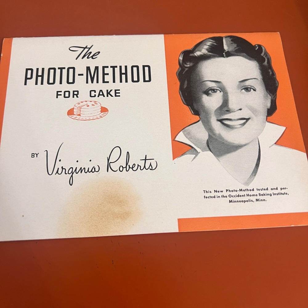 Vintage 1946 The Photo-Method For Cake Virginiaβ Roberts Occident Flour Cookbook